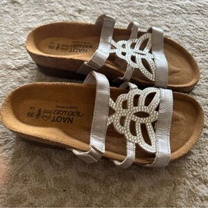 Naot leather sandals with butterfly design womens size 35